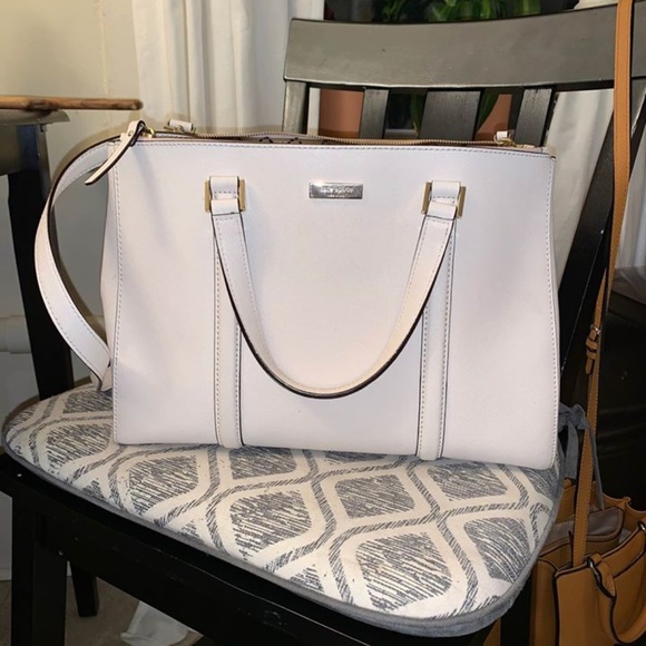 Cream Large Kate Spade Purse - Picture 1 of 7